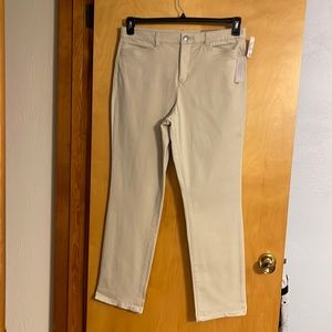 🤎 Christopher & Banks Signature Slimming Tan Pants - 12 - NWT